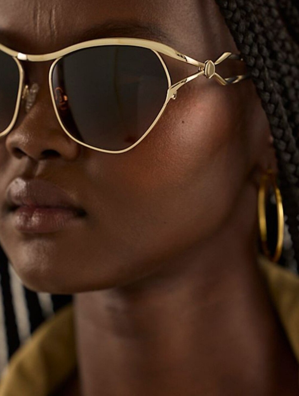 Free People Silver Metal Sunglasses with Dark Smoke Lenses